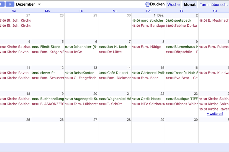 Kalender Lebendige Adventszeit Salzhausen