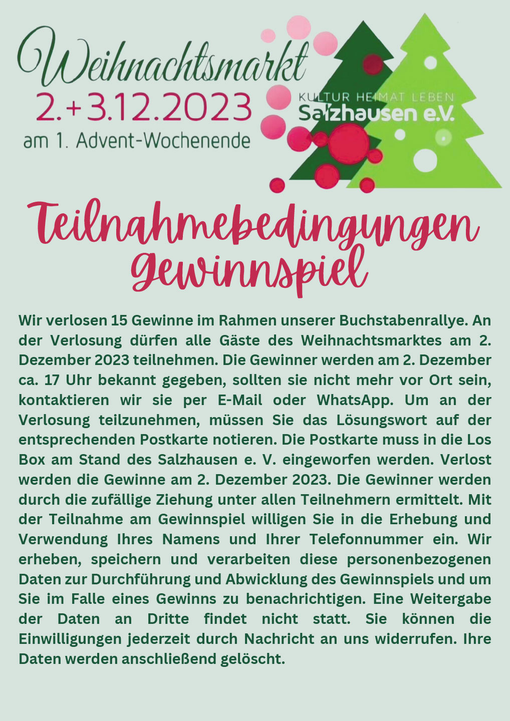 Teinahmebesingungen Buchstabenrallye